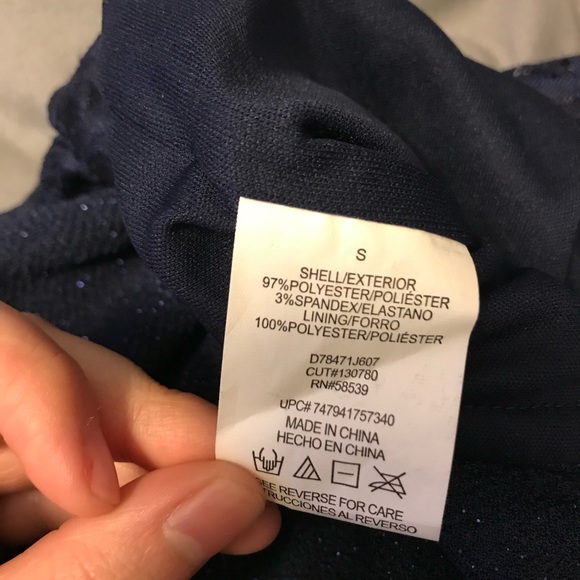 Sparkly navy blue dress size small - Picture 3 of 3